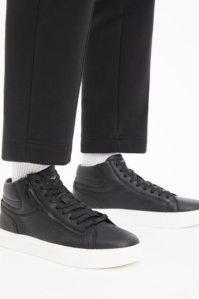 CALVIN KLEIN Középmagas szárú bőrsneaker férfi