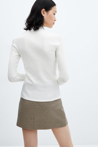 Mango Bordázott egyszínű pulóver női