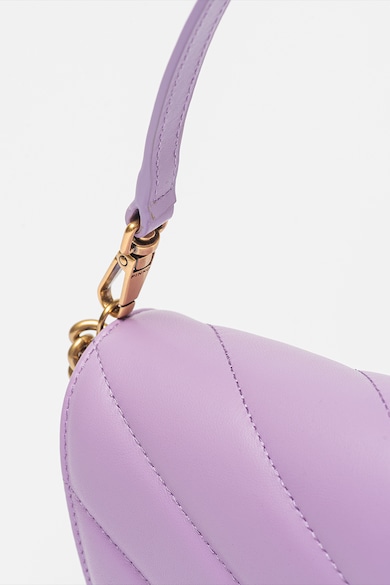 Pinko Кожена чанта Love Click Mini с капитониран дизайн Жени