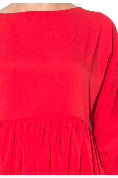 Maiocci Червена разкроена рокля с джобове Жени