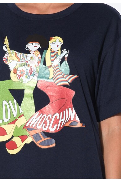 Love Moschino Tricou din amestec de modal cu imprimeu Femei