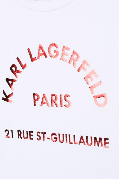 KARL LAGERFELD KIDS Тениска с модал с метализирано лого Момичета