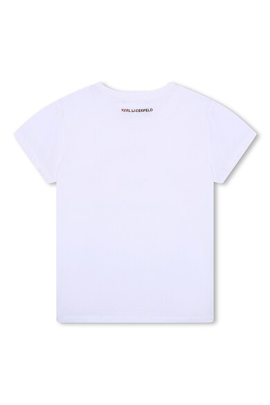 KARL LAGERFELD KIDS Тениска с модал с метализирано лого Момичета