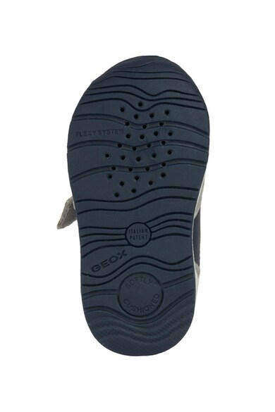 Geox Pantofi sport din piele ecologica cu insertii din plasa Fete