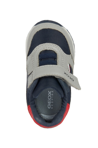 Geox Pantofi sport din piele ecologica cu insertii din plasa Baieti