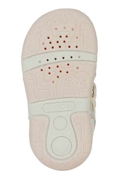 Geox Sandale din piele ecologica cu inchidere velcro si imprimeu Fete