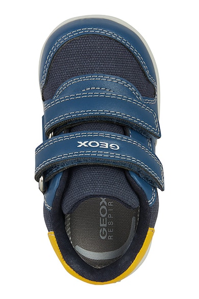 Geox Pantofi sport din piele ecologica si material textil Baieti