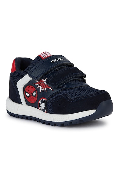Geox Pantofi sport cu inchidere velcro si model Spider-Man Baieti