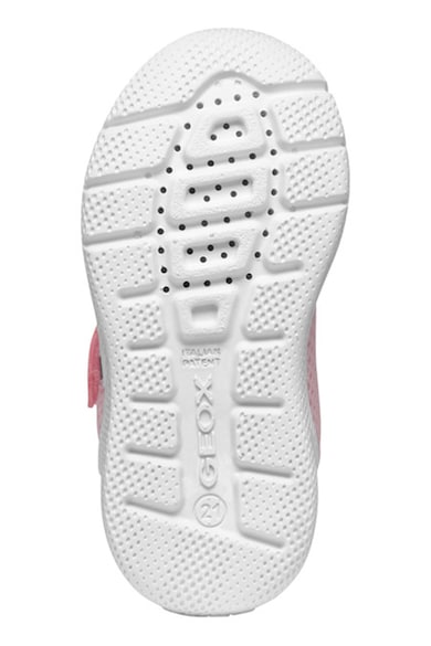 Geox Pantofi sport din piele ecologica cu inchidere velcro Fete