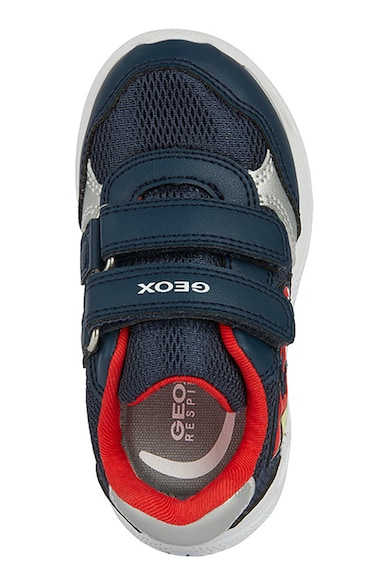 Geox Pantofi sport cu inchidere velcro si insertii din plasa Fete