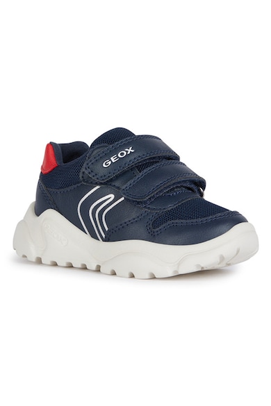 Geox Pantofi sport cu inchidere velcro si insertii din material textil Baieti