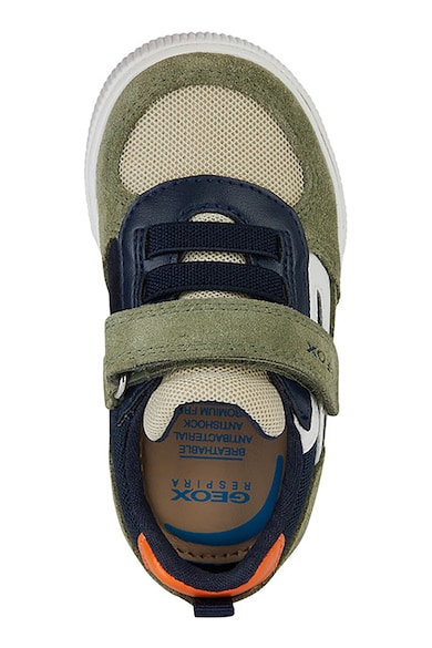 Geox Pantofi sport cu inchidere velcro si detalii din piele intoarsa Fete