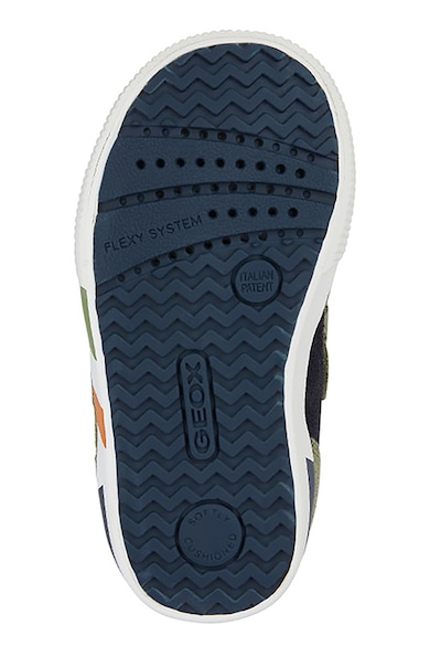 Geox Pantofi sport cu inchidere velcro si detalii din piele intoarsa Baieti