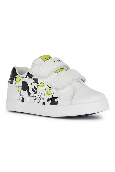 Geox Pantofi sport cu inchidere velcro si imprimeu cu Mickey Mouse Fete