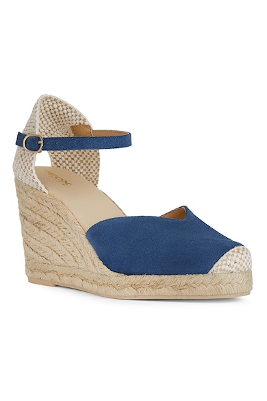 Geox Espadrile din piele intoarsa cu talpa wedge Femei