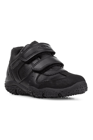 Geox Pantofi sport cu velcro si detalii de piele ecologica Baieti