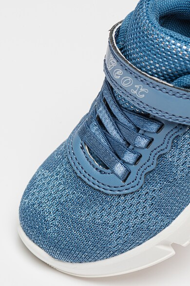 Geox Pantofi sport cu aspect tricotat si detalii stralucitoare Fete
