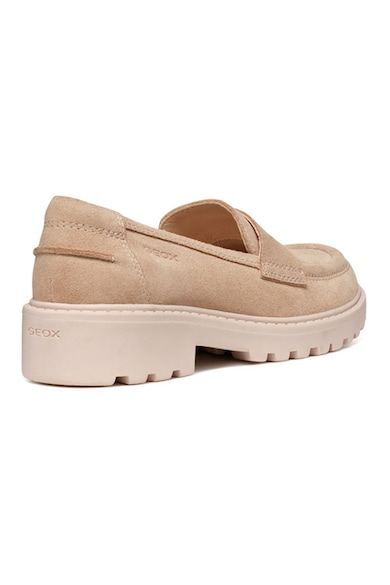 Geox Pantofi loafer uni de piele intoarsa Fete