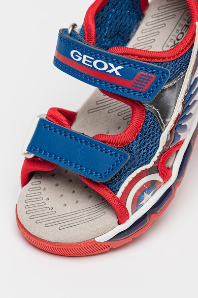 Geox Sandale cu inchidere velcro si insertii din piele ecologica Baieti