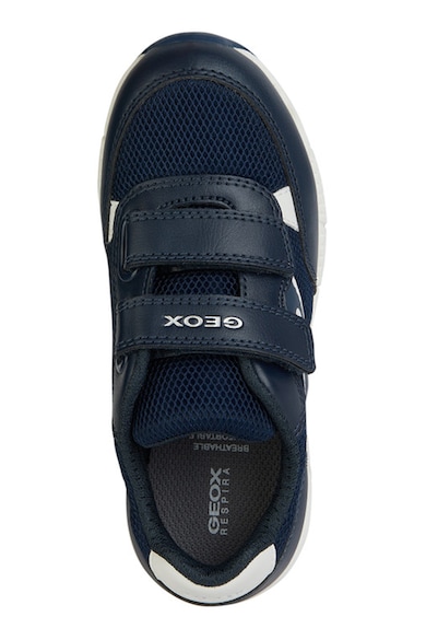 Geox Pantofi sport din piele ecologica si material textil Fete