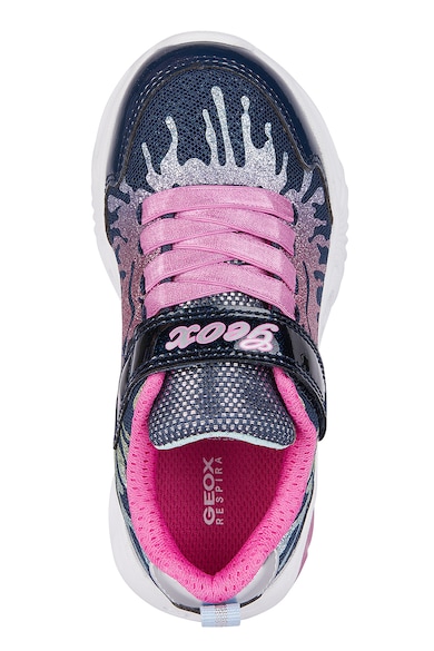 Geox Спортни обувки с велкро и бляскави частици Момичета