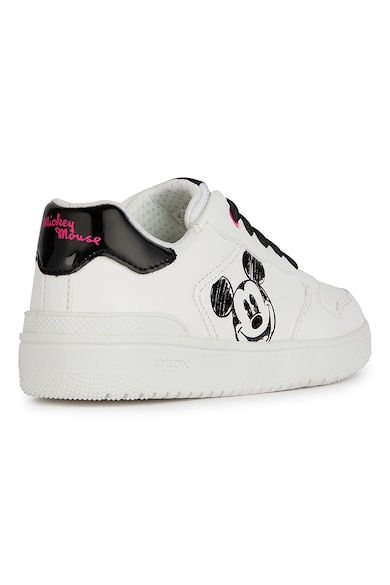 Geox Pantofi sport din piele ecologica cu Mickey Mouse Fete