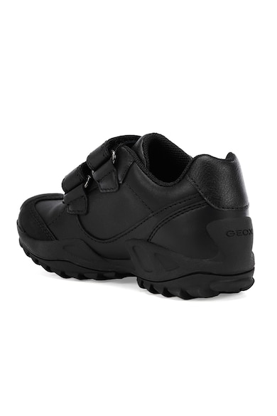 Geox Pantofi sport de piele si piele ecologica cu velcro Baieti