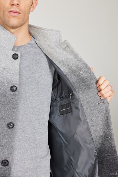 AC&Co Gyapjútartalmú kabát színátmenetes dizájnnal férfi