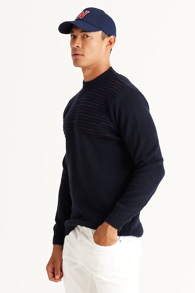 AC&Co Kerek nyakú gyapjútartalmú pulóver férfi