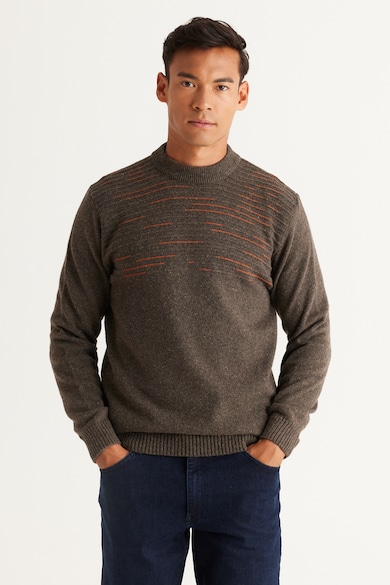 AC&Co Пуловер с вълна с овално деколте Мъже