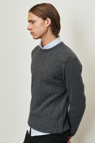 AC&Co Пуловер с вълна с плетка осморка Мъже