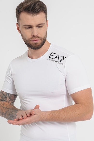 EA7 Szűk fazonú logómintás póló férfi