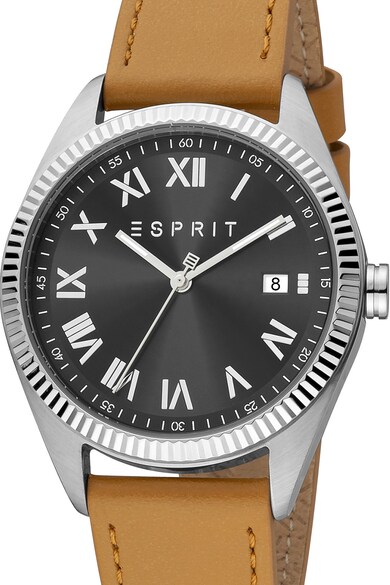 Esprit Кварцов часовник с кожена каишка Мъже
