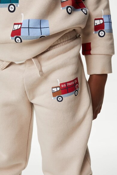 Marks & Spencer Pantaloni de trening din amestec de bumbac cu detaliu cu imprimeu grafic Baieti