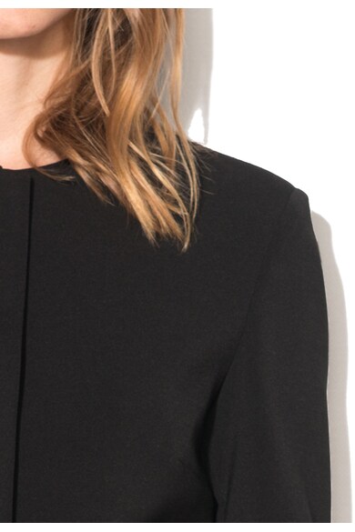 NISSA Sacou negru cu design peplum pe partea din spate Femei