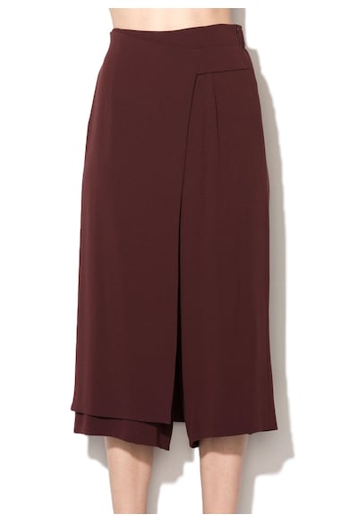 Max&Co Fusta pantalon cu aspect suprapus rosu Bordeaux Perfetto Femei