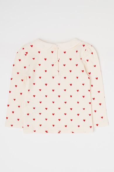 GAP Памучна блуза със сърцевидна шарка Момичета