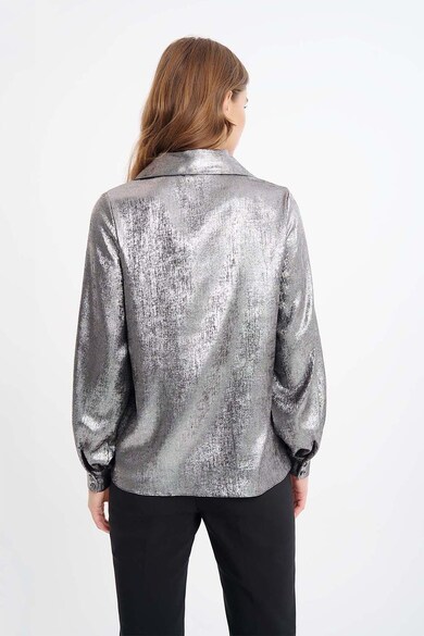 GreenPoint Блуза с метализиран ефект и панделка Жени