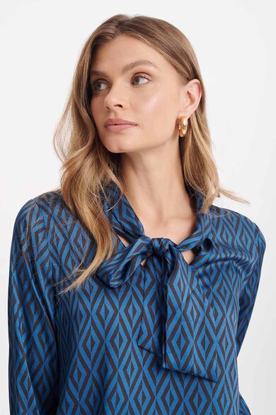 GreenPoint Блуза с фигурална шарка и панделка Жени