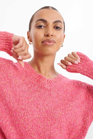 GreenPoint V-nyakú bő fazonú pulóver női