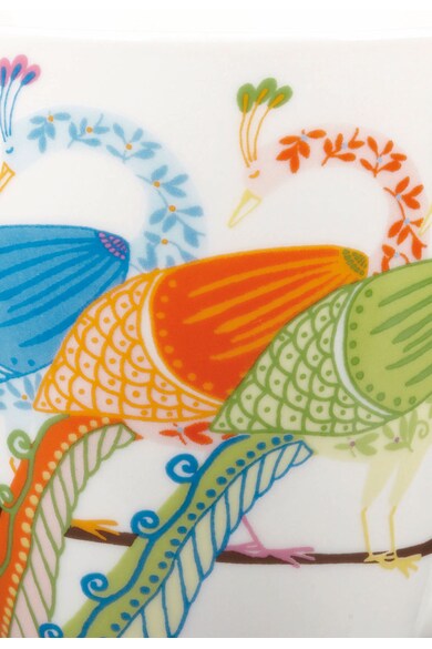 CHURCHILL Cana alba de portelan cu imprimeu multicolor Paradise Birds Femei