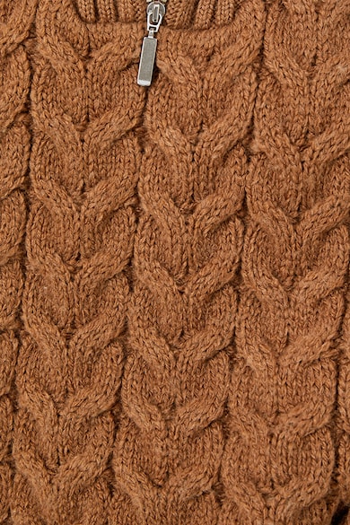KOTON Csavart kötésmintás rövid ujjú pulóver női
