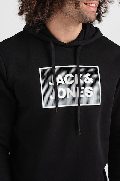 Jack & Jones Hanorac din amestec de bumbac cu imprimeu logo Steel Barbati