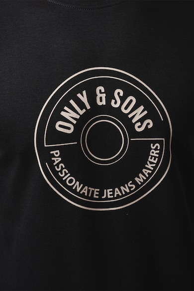 Only & Sons Logós pamuttartalmú pulóver férfi