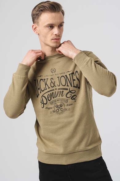 Jack & Jones Eric kerek nyakú logós pulóver férfi