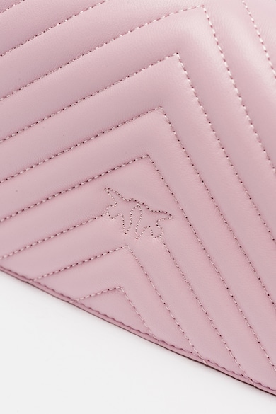 Pinko Малка кожена чанта Love Click Mini с капитониран дизайн Жени