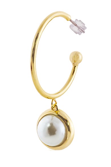 Loisir by Oxette 18 karátos aranybevonatú fülbevaló gyöngyökkel női