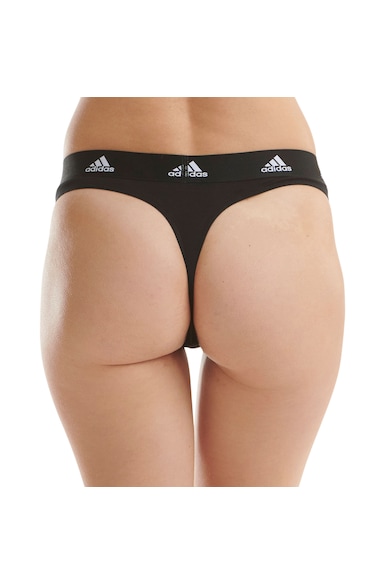 adidas Set de chiloti tanga cu banda logo in talie - 3 perechi Femei