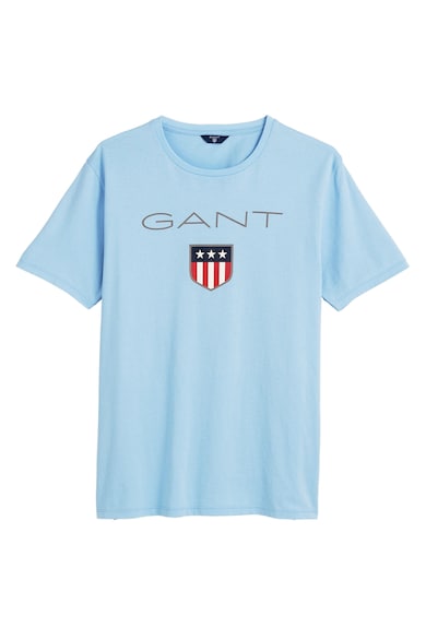Gant Tricou cu decolteu rotund si imprimeu logo Baieti