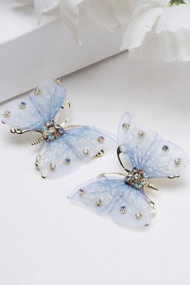 AVANT-GARDE PARIS Pillangó alakú aranybevonatú fülbevaló kristályokkal női